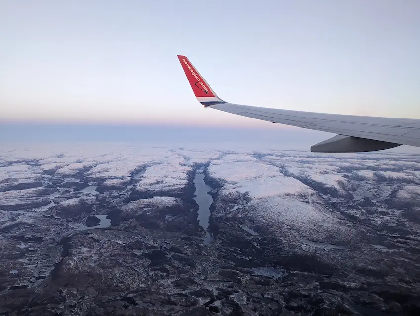 View of the Alps from the plain